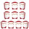 Big Dot of Happiness Jolly Santa Claus - Table Decorations - Christmas Party Fold and Flare Centerpieces - 10 Count